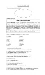 English Worksheet: Natural Disasters: Fire