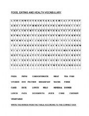 English Worksheet: Food