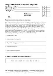 English worksheet: test