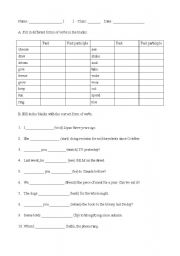 English worksheet: Present perfect tense