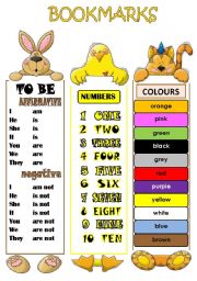 English Worksheet: BOOKMARKS