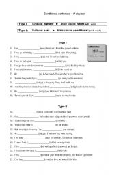 English Worksheet: Conditional Sentences (Type I & II)