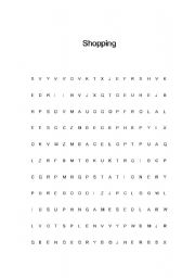 English worksheet: shopping worksheet