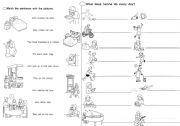 English Worksheet: Daily routines