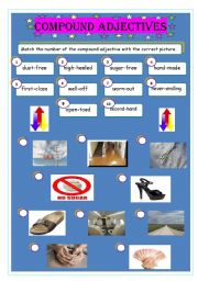 English Worksheet: Compound Adjectives