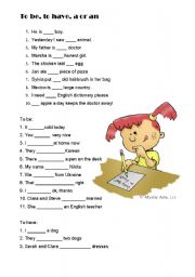 English Worksheet: to be