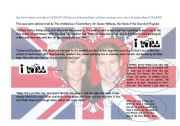 English Worksheet: Kate & William vows with internet link