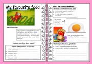 English Worksheet: My favourite food