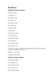 English Worksheet: be going to