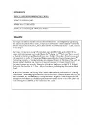 English Worksheet: burlesque