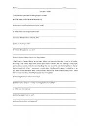 English Worksheet: Present / Past continuos questions