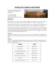 English Worksheet: HOTEL BROCHURE