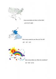English Worksheet: Numbers Quiz