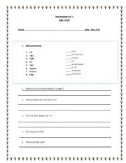 English Worksheet: Music