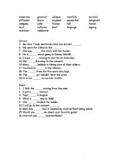 English Worksheet: crossword