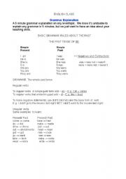 English worksheet: Past