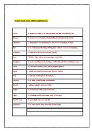 English worksheet: vocabulary worksheet