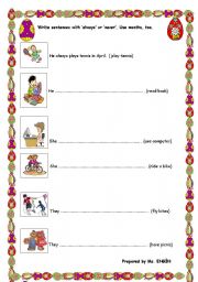 English worksheet: Sentences