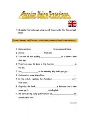 English worksheet: passive voice