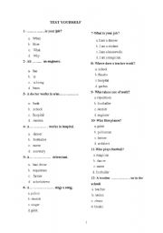 English Worksheet: jobs exercises