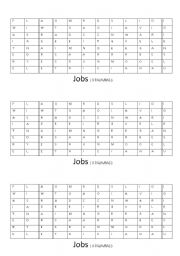 English Worksheet: find  the words about jobs 
