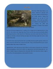 English Worksheet: Extinct Animal Part 5 ( Dire Wolf)