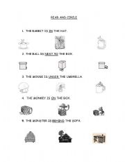 English worksheet: PREPOSITIONS