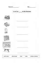 English Worksheet: I can see