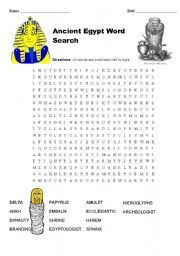 Ancient Egypt Word Search