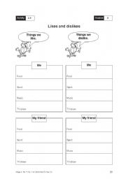 English worksheet: LIKE AND DISLIKE