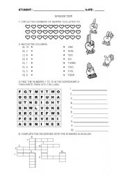 English Worksheet: Numbers 1- 10