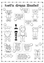 English Worksheet: Lets dress Rosie