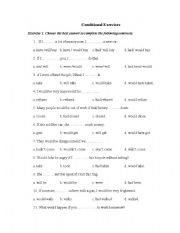 English worksheet: conditional exercise