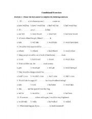 English Worksheet: conditional exercise