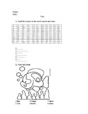 English worksheet: Test 1 elementary