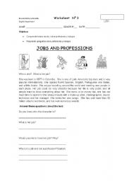 English Worksheet: jobs and professions 