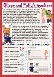 English Worksheet: oliver and pollys teachers