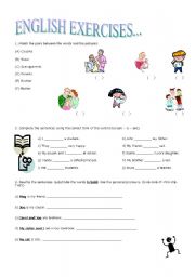 English worksheet: Family, Jobs and Numbers
