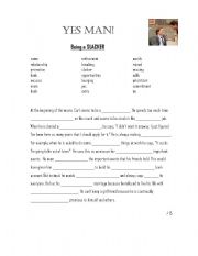 English worksheet: Yes Man! Movie