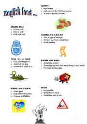 English worksheet: special food