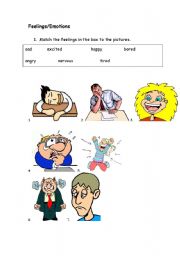 English Worksheet: Feelings/Emotions