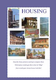 English Worksheet: Speaking series: HOUSING