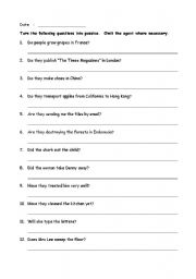 English Worksheet: Passive Voice