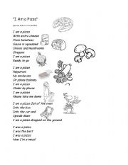 English Worksheet: I am a pizza