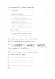 English Worksheet: Present Simple 3rd person - Exercises