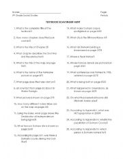 English Worksheet: Room Scavenger Hunt