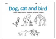 English worksheet: Pets