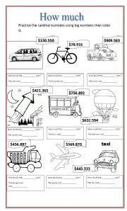 English Worksheet: how much