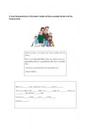 English worksheet: My famly