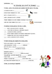 English Worksheet: Song: 